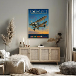 Boeing P-12 A Journey Through the Skies of 1930 Poster