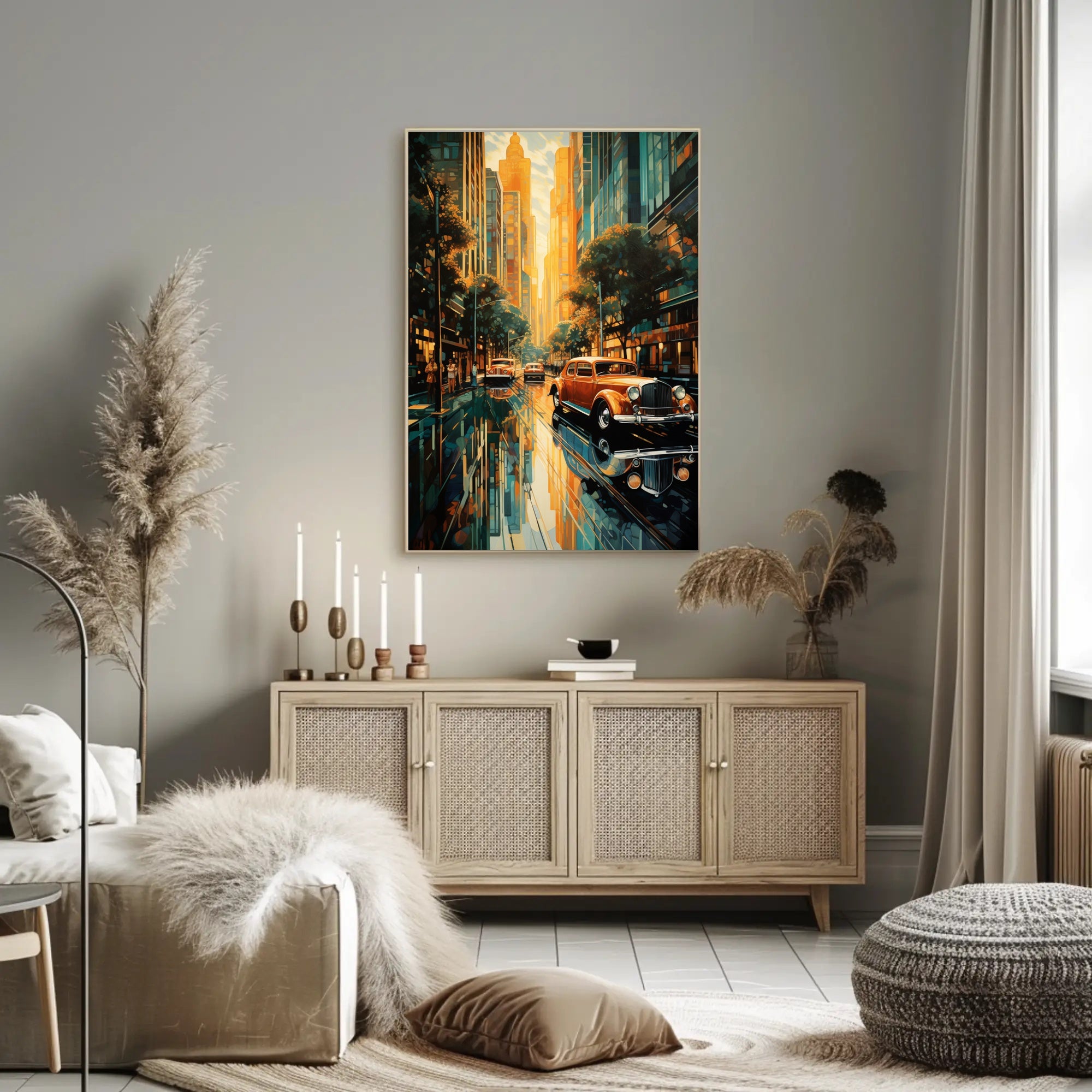 Vintage Cityscape Vintage Poster