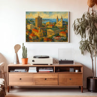 Monrovia Liberia Skyline Digital Painting Travelers Poster
