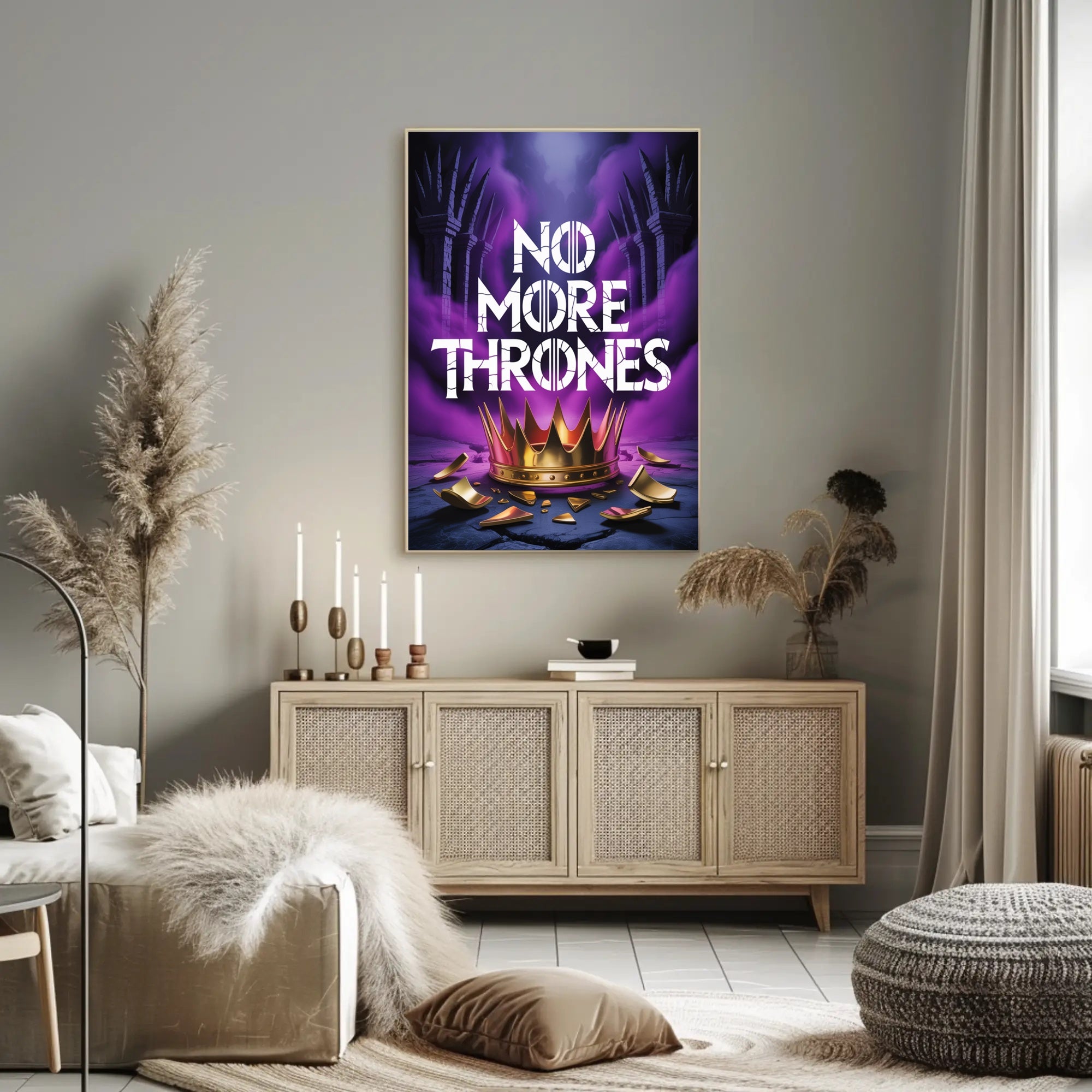 Shattered Crown: Dramatic Medieval Fantasy Mythology Poster