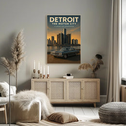 Detroit The Motor City Poster