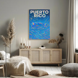 Puerto Rico Vibrant Waves Poster