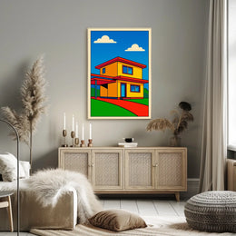 Modern Pop Art House Modern Poster