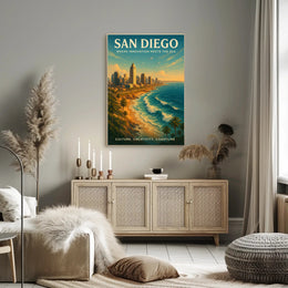 San Diego Coastal Skyline Urban or Cityscape Poster