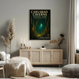 Carlsbad Caverns Vintage National Park Poster