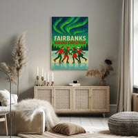 Fairbanks Aurora Christmas Poster