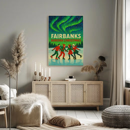 Fairbanks Aurora Christmas Poster
