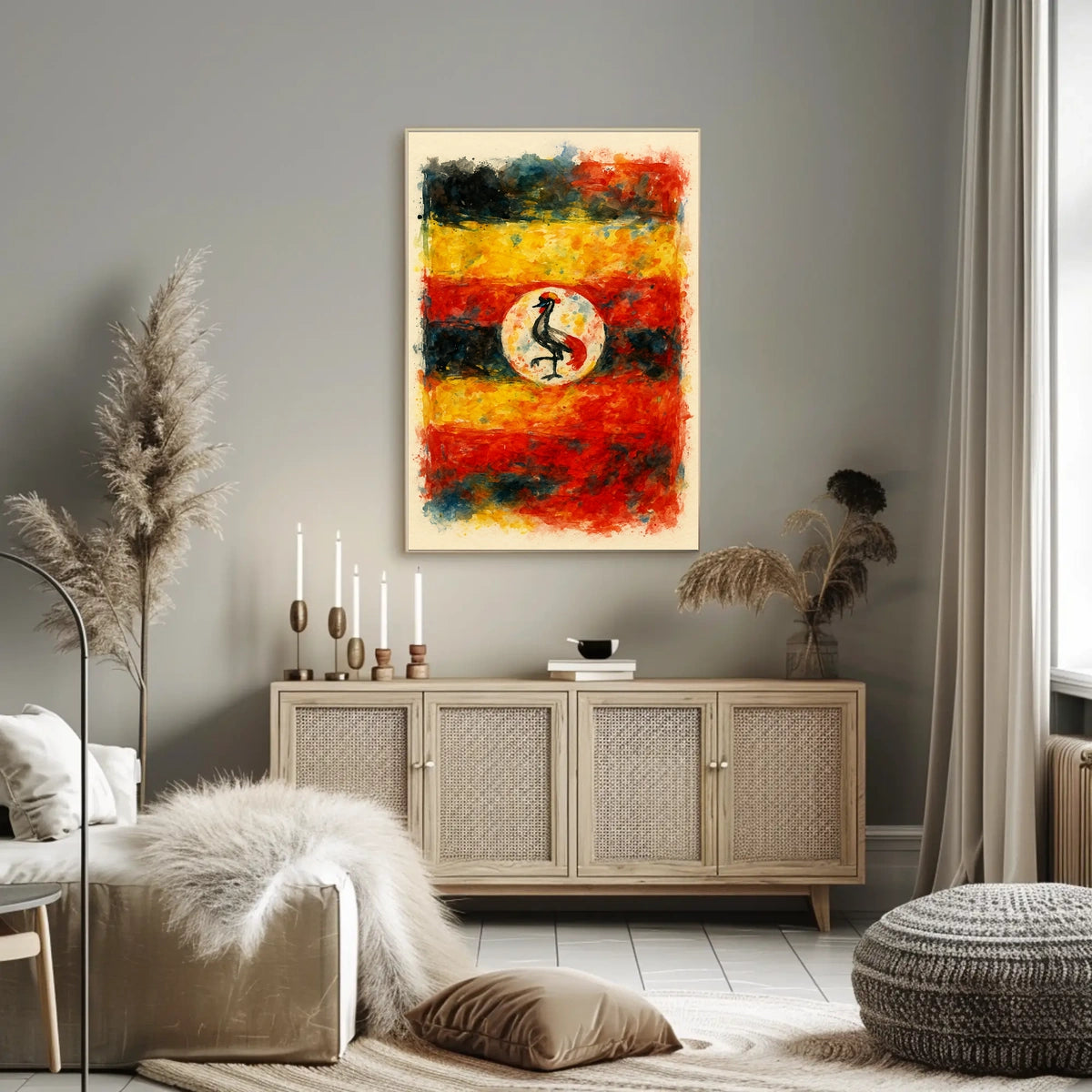 Vibrant Uganda Colors Wanderlust Decor Lovers Travel Inspired African Scenery Art Poster