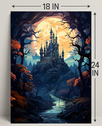 Enchanted Castle Under The Moon Poster