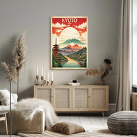 Kyoto Vintage Travel Art Print Poster