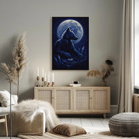 Moonlit Dj Wolf Poster