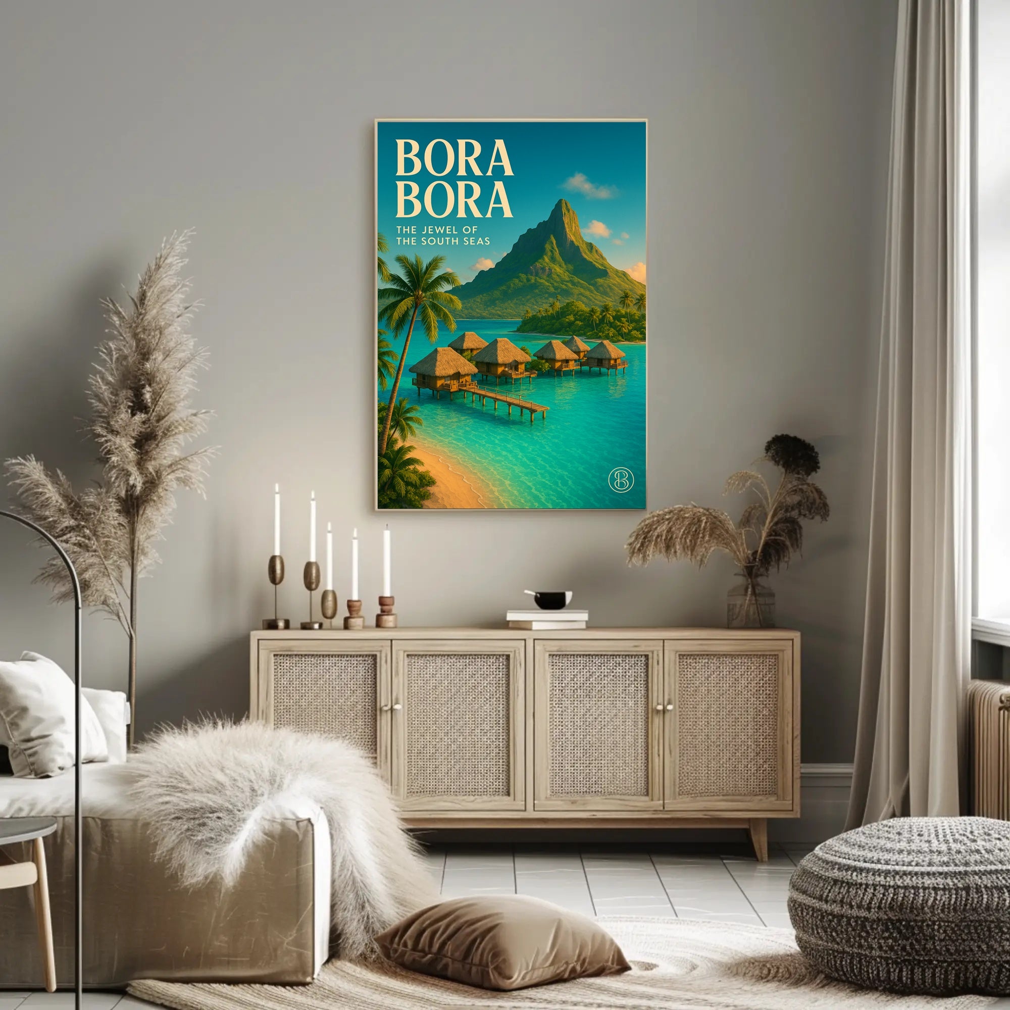 Bora Bora Vintage Escape Travel Poster PosterGoat