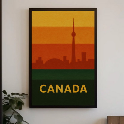 Toronto's Iconic Skyline Vintage Travel Poster