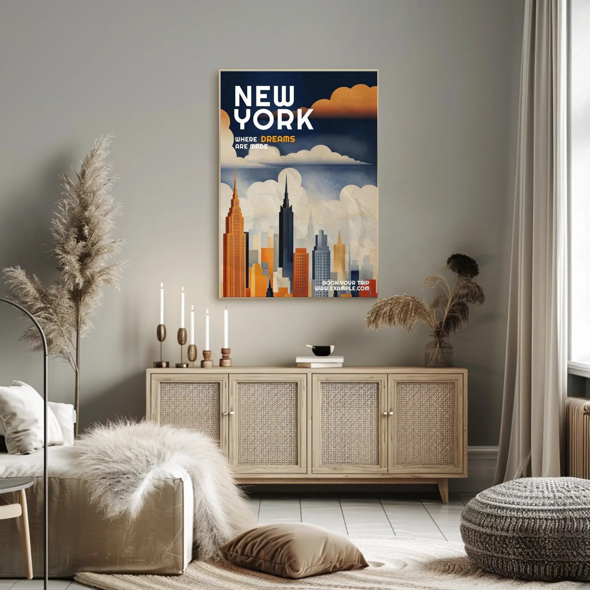 New York: Where Dreams Are Made Poster PosterGoat