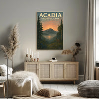 Acadia National Park Where Land Meets Poster