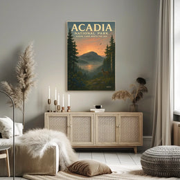 Acadia National Park Where Land Meets Poster