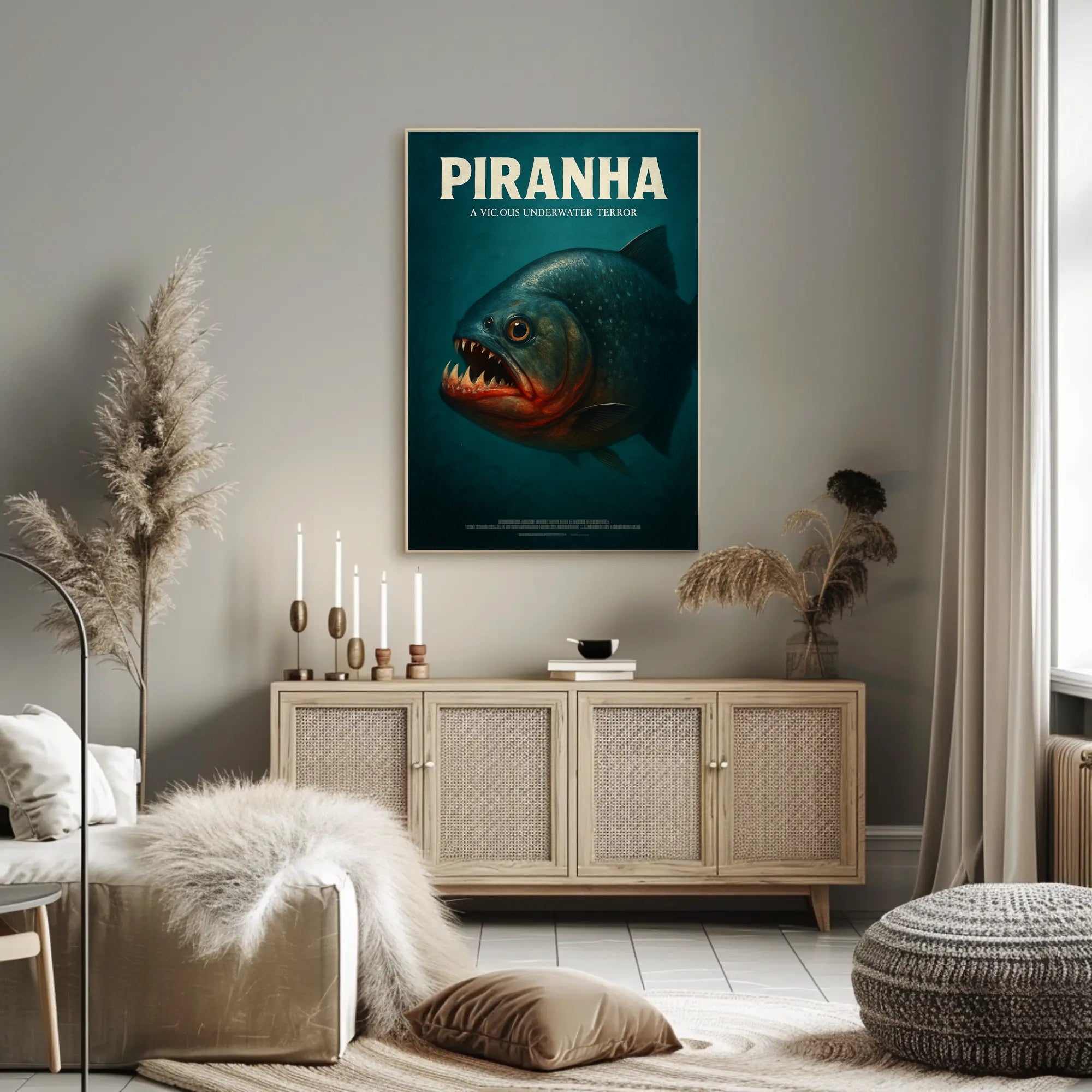 Piranha A Vicious Underwater Terror Poster