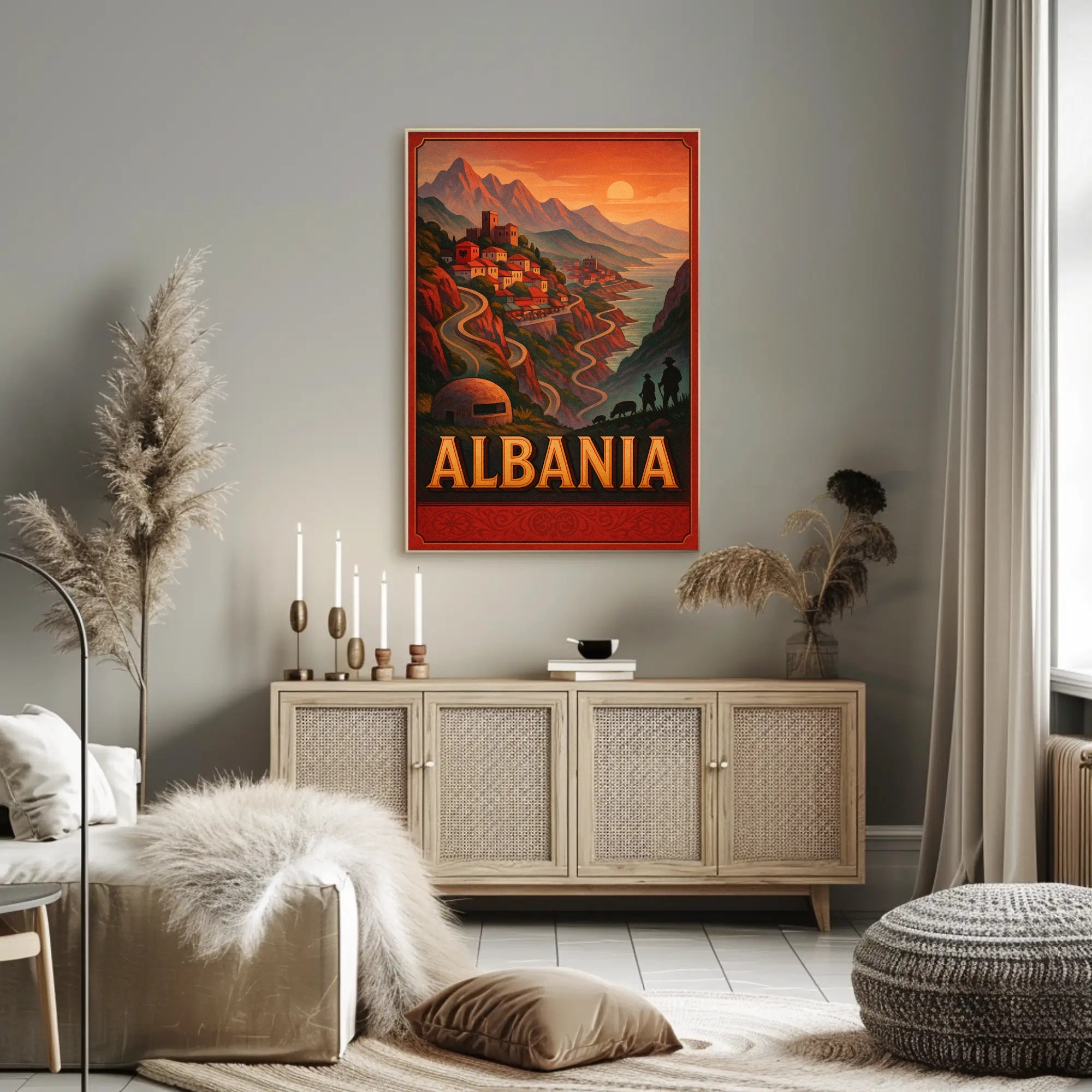Albania Travel Poster Vintage Wall Art