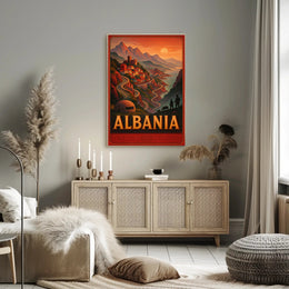 Albania Travel Poster Vintage Wall Art