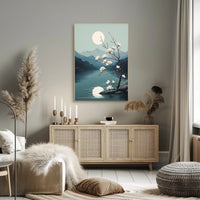 Tranquil Moonlit Blossoms Poster