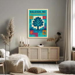 Raleigh, NC The City of Oaks Poster