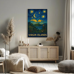 Starry Night Over The Virgin Islands Poster