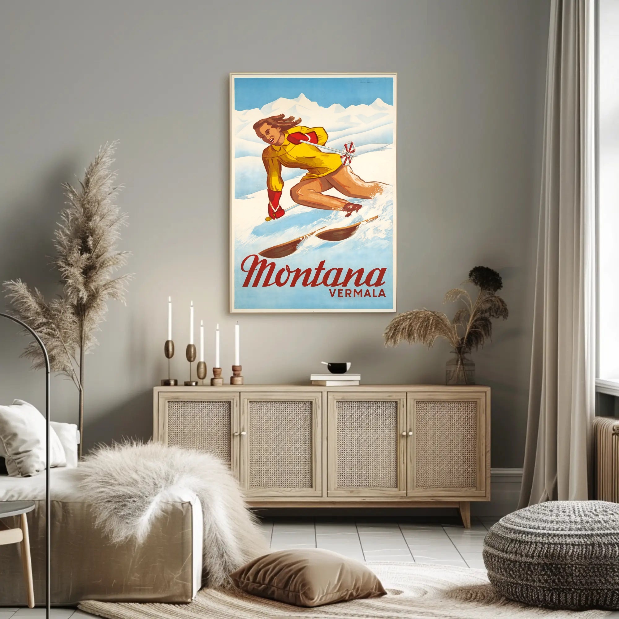 Montana Vermala Ski Resort Poster PosterGoat