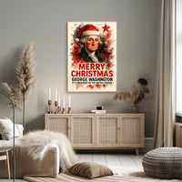 George Washington Jolly 47th President Christmas Poster