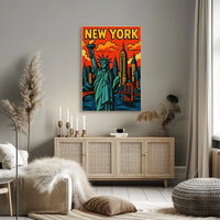 New York City Iconic Landmarks Poster