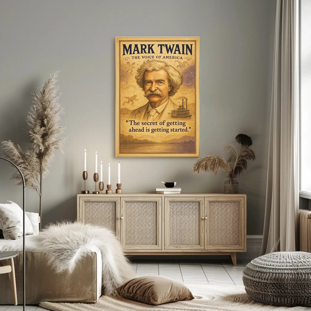Mark Twain The Voice of America Poster