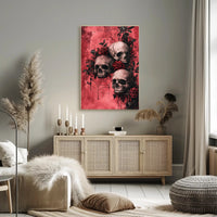 Skulls And Roses Poster