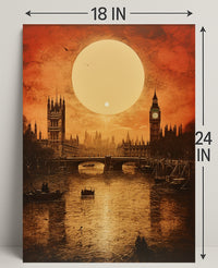 Sunset Over London Poster