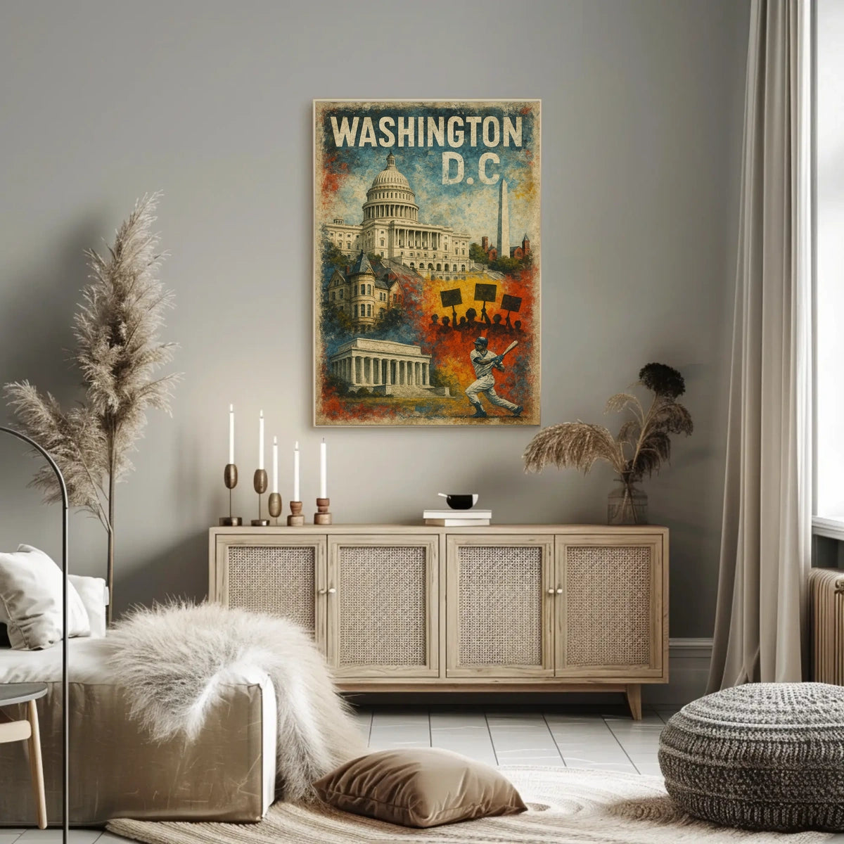 Washington D.C. A Vibrant Tapestry Poster