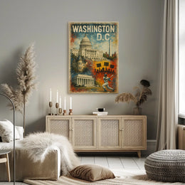 Washington D.C. A Vibrant Tapestry Poster