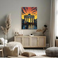 Sunset At The Brandenburg Gate Poster
