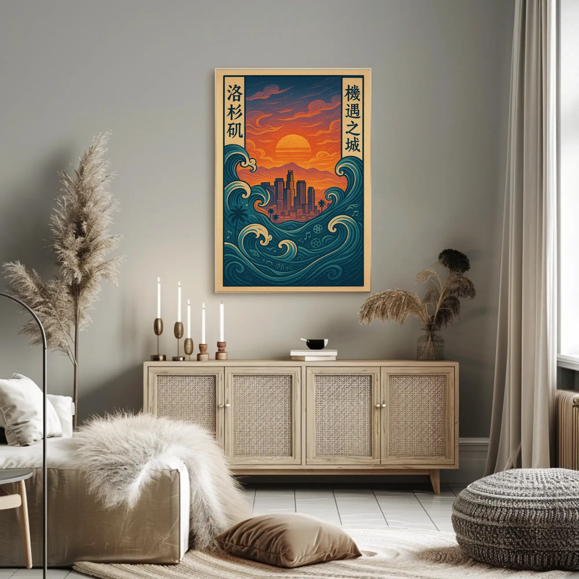Los Angeles Sunset Fusion Urban or Cityscape Poster