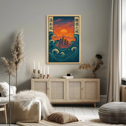 Los Angeles Sunset Fusion Urban or Cityscape Poster