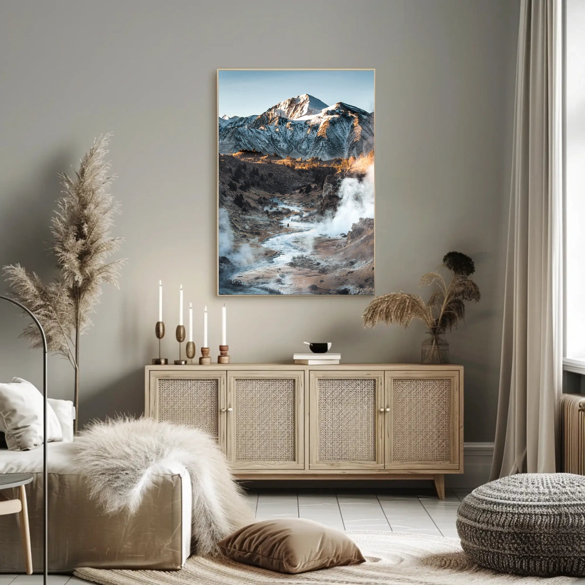 Majestic Snow-Capped Mountain Wilderness Adventure Poster