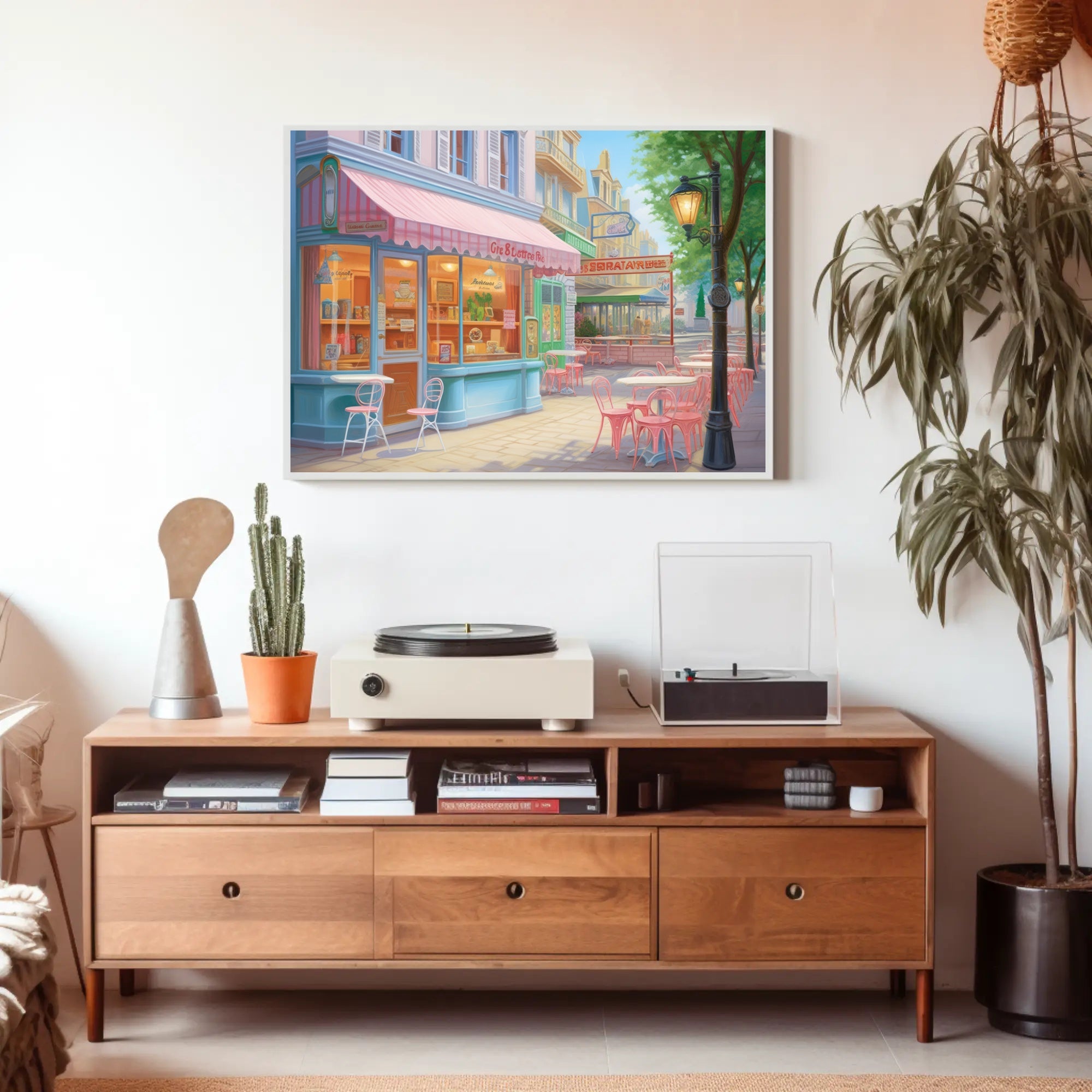 Charming Café Scene Poster