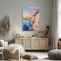 pixelmotion copyai 35099 Thick oil impasto painting of a coastal cl eae5208126d 4029 9828 f8e65374a5f0 Poster