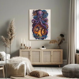 The Enigmatic Kraken Art Print Poster for Home Decor and Wall Art PosterGoat