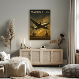 Martin XB 27 Aviation Poster Vintage Aircraft Print