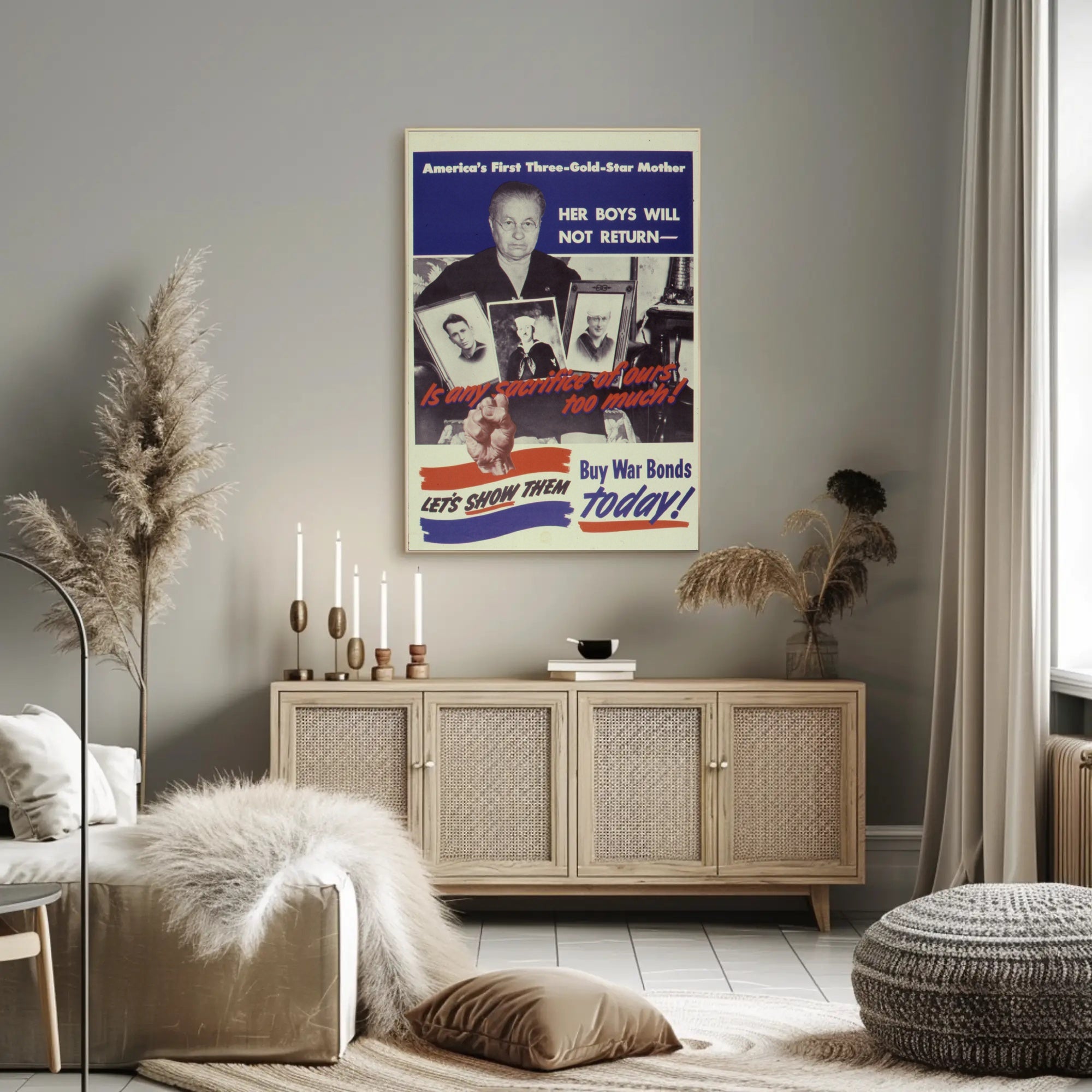 Sacrifice and Patriotism WWII Poster