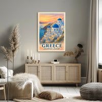 Santorini Sunset Poster