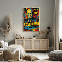 Dwight D. Eisenhower 34th President of the United States Graffiti Pop Art Poster