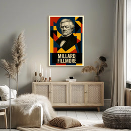 Millard Fillmore 13th President of the United States Abstract Pop Poster