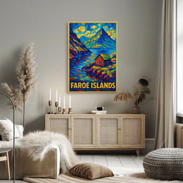Faroe Islands Mosaic Art Poster