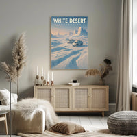 White Desert Antarctica Adventure Futuristic Sci-Fi Poster