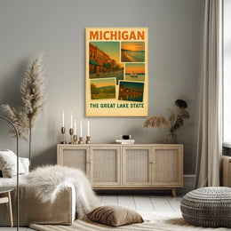 Michigan The Great Lake State Poster