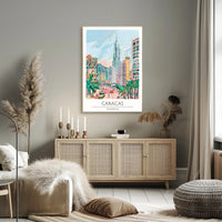 Colorful Cityscape of Caracas Poster PosterGoat